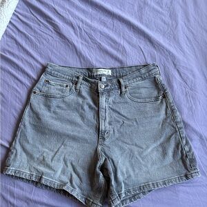 Abercrombie & Fitch Gray Jean Shorts Relaxed Fit
